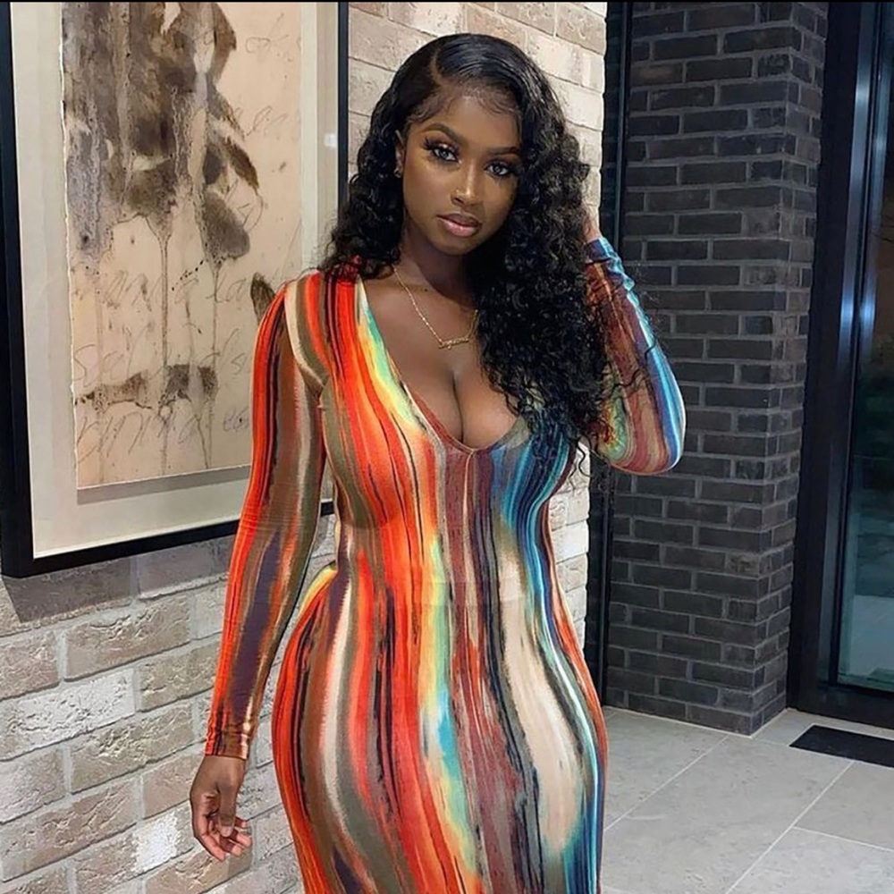 Fashionova colorful maxi dress